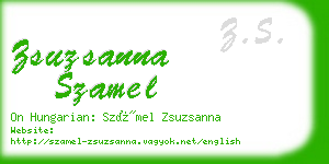 zsuzsanna szamel business card